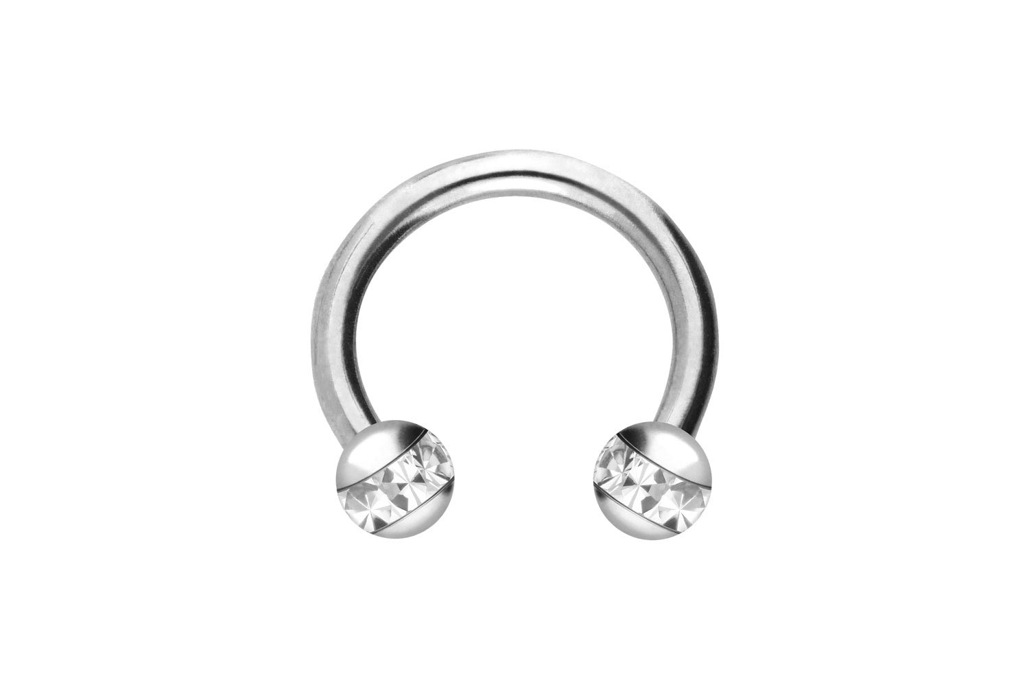 Chirurgenstahl Hufeisenring Piercing EPOXY-RING-KUGELN